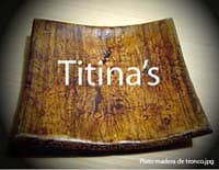 - Plato madera de tronco -